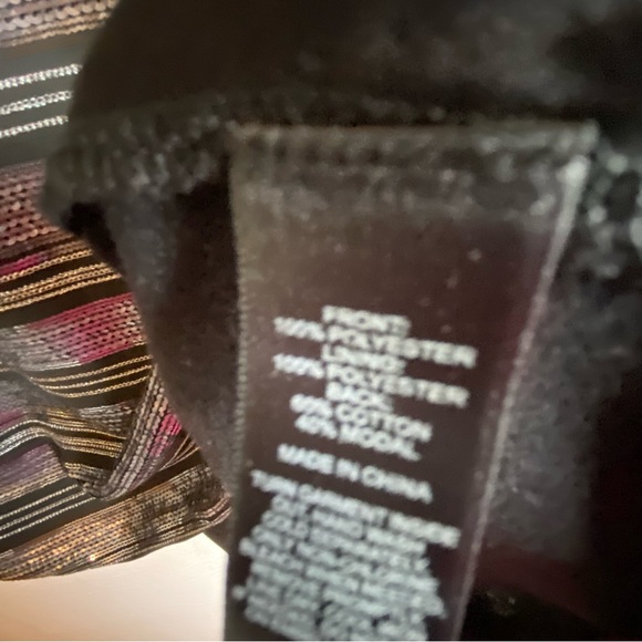 EXPRESS tank top, women’s black & silver shimmering material, size L - Picture 3 of 3